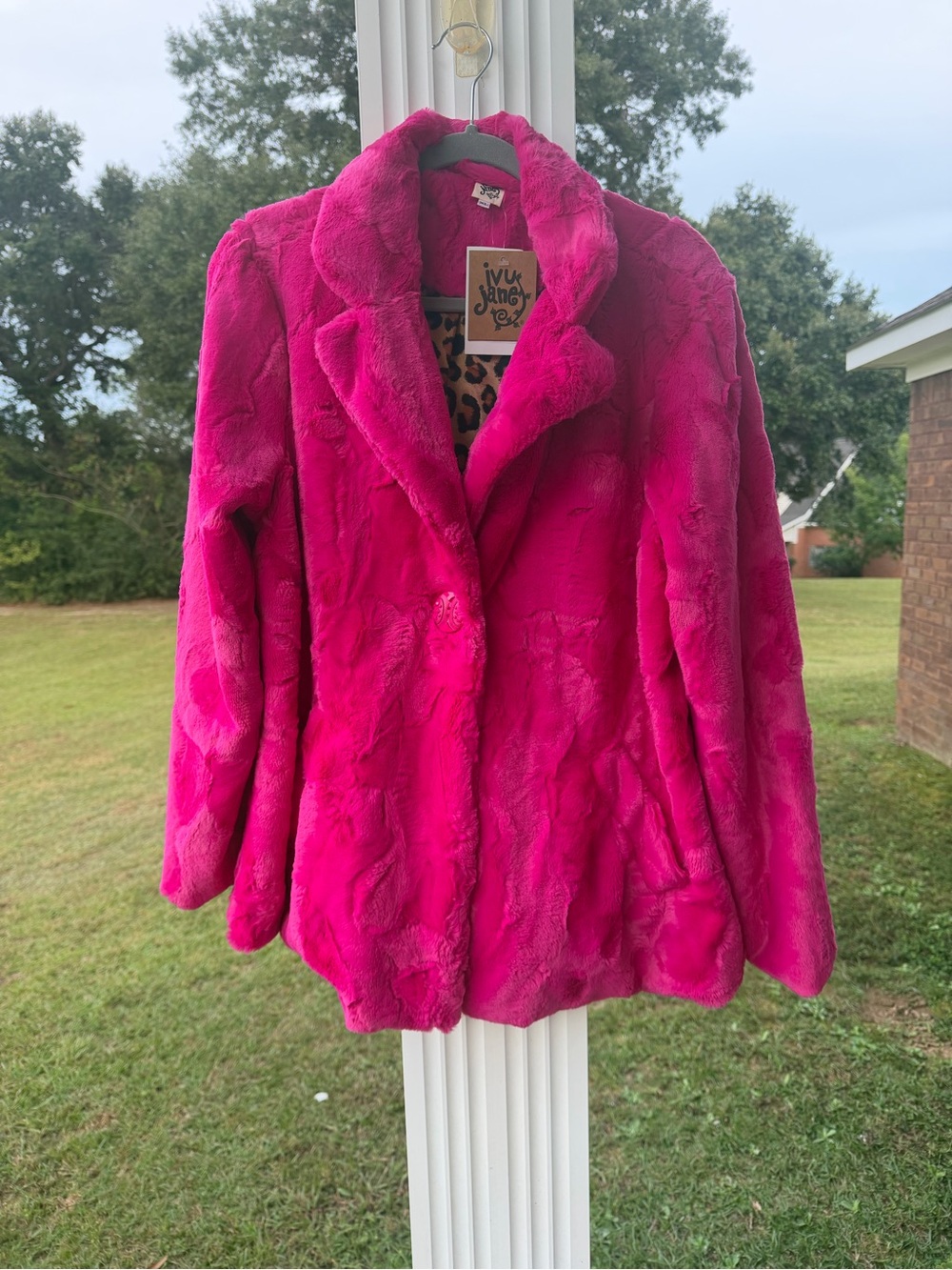 ivy jane Hot Pink Faux Fur Teddy Jacket